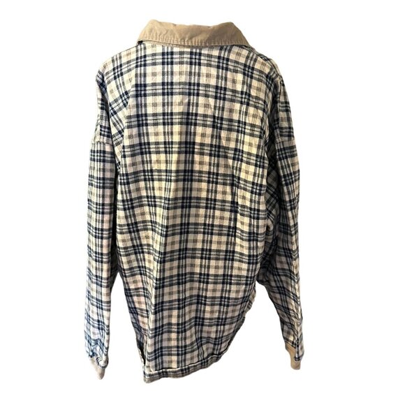 Structure blue and tan plaid long sleeve henley size XL - Picture 2 of 6